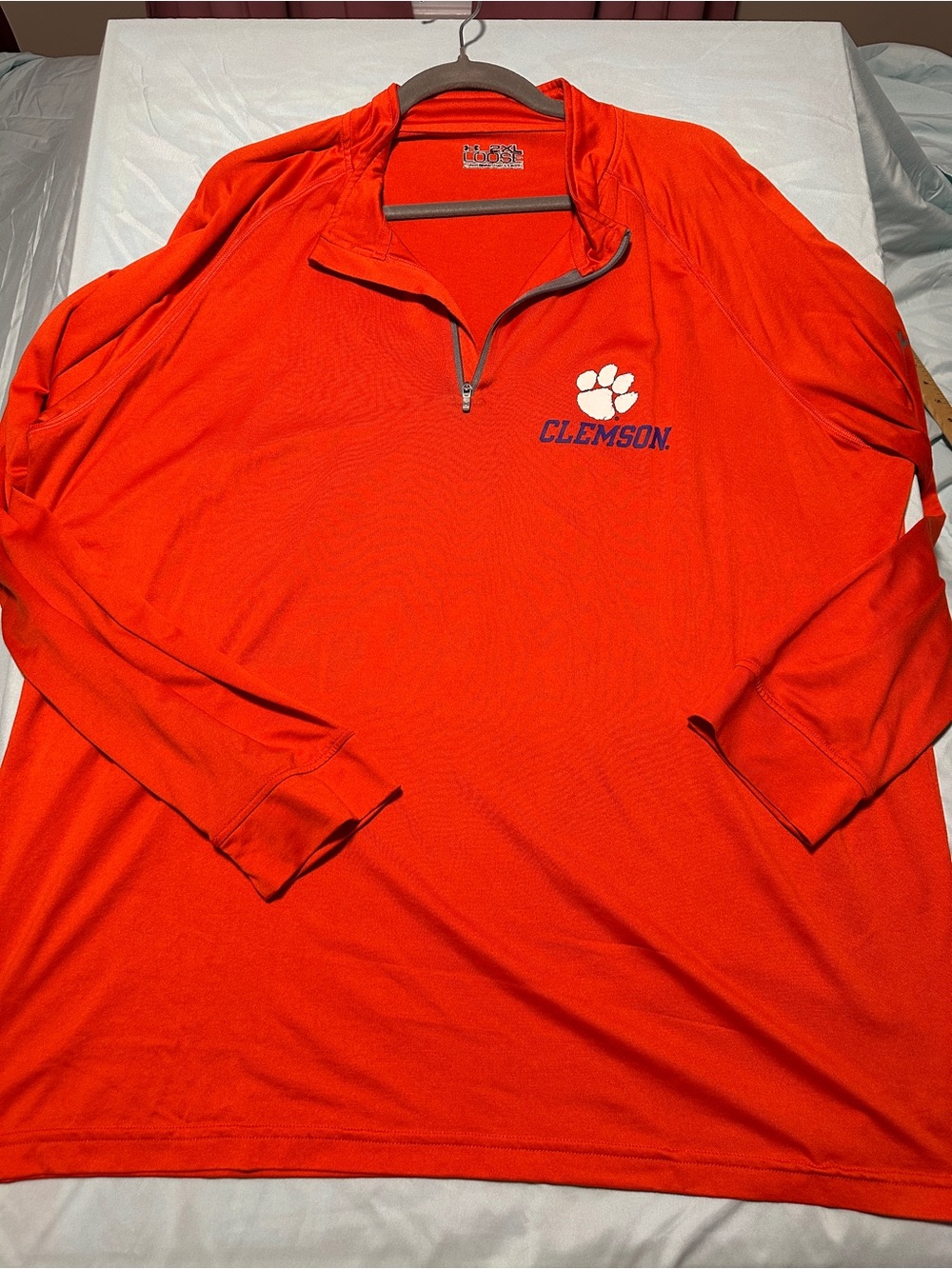Under Armour Orange Clemson Quarter-Zip Pullover